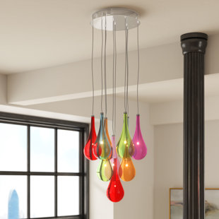 Industrial 43''W Large Chandelier with Rope and Cone Metal Shade in Black, 12 Light Industrial 43''W Large Chandelier with Rope and Cone Metal Shade in Black, 12 Light